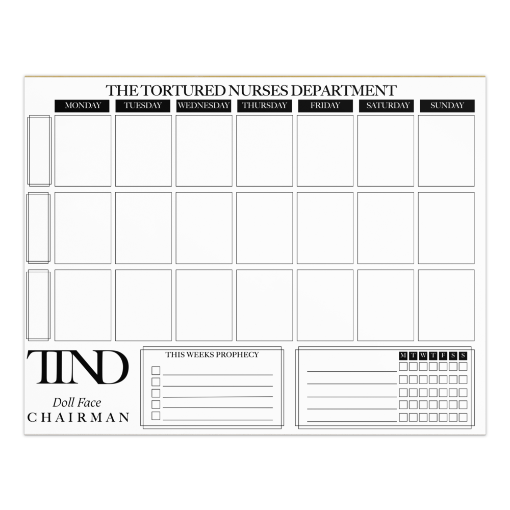 The Tortured Nurses Weekly Planner - CUSTOMIZABLE!