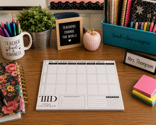 The Tortured Teachers Weekly Planner - CUSTOMIZABLE!